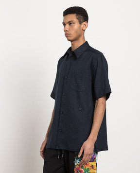 Dolce&Gabbana Blue linen shirt G5KE1TFU4IK