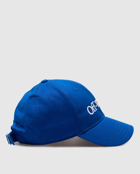 Off-White Blue cap with logo embroidery OWLB044F23FAB001