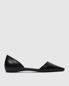 Toteme Black leather ballet flats 241WAS1076LE0046