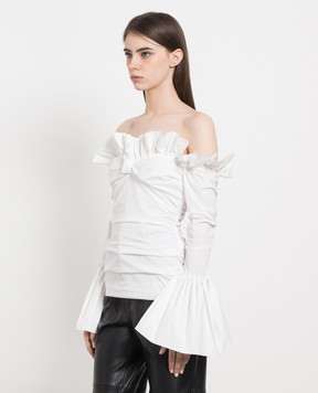 Philosophy di Lorenzo Serafini White blouse with drapery A02250718