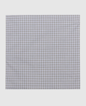 Stefano Ricci Children's gray checkered scarf YFZ25COLJ1775