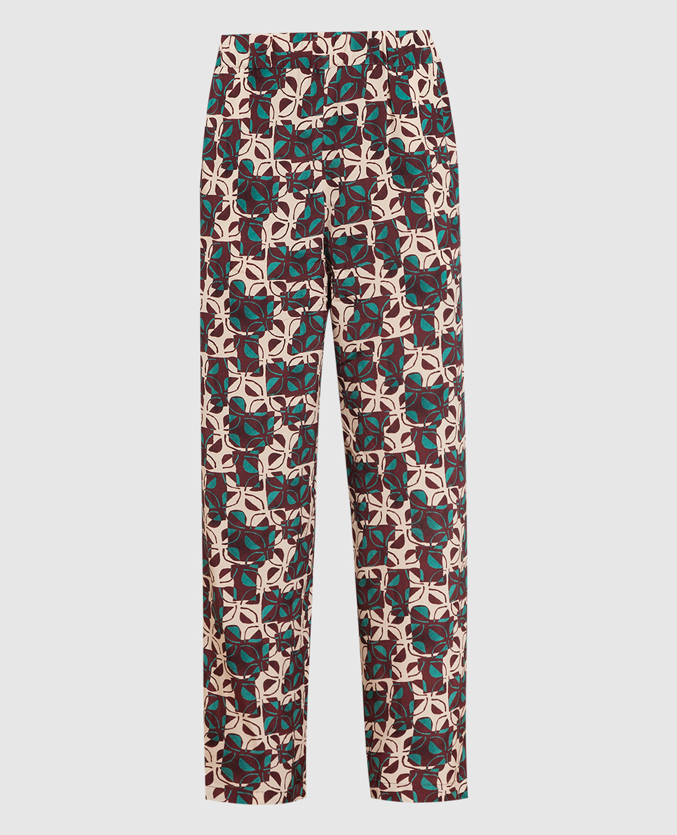 Max Mara Weekend - Eusebio trousers in geometric print silk