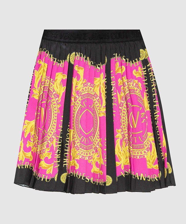 スカート Versace Jeans Couture CHAIN COUTURE PLEATED MINI Skirt VERSACE JEANS COUTURE Chain Couture Pleated Mini Skirt
