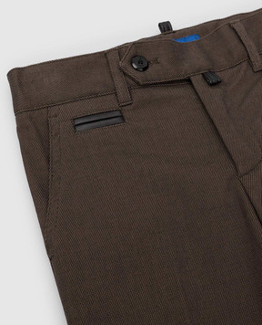 Stefano Ricci Children's dark brown trousers YAT8400010BAR020