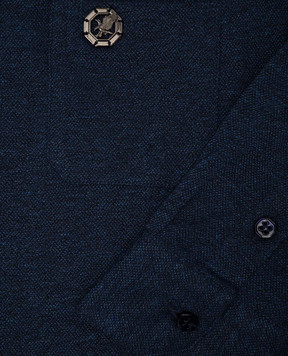 Stefano Ricci Children's blue shirt with logo YJ004038TE1800