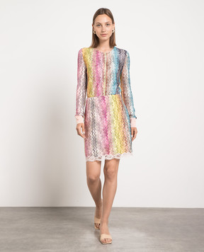 Missoni Mini skirt in a geometric print with lace DS23SH1NBR00JT