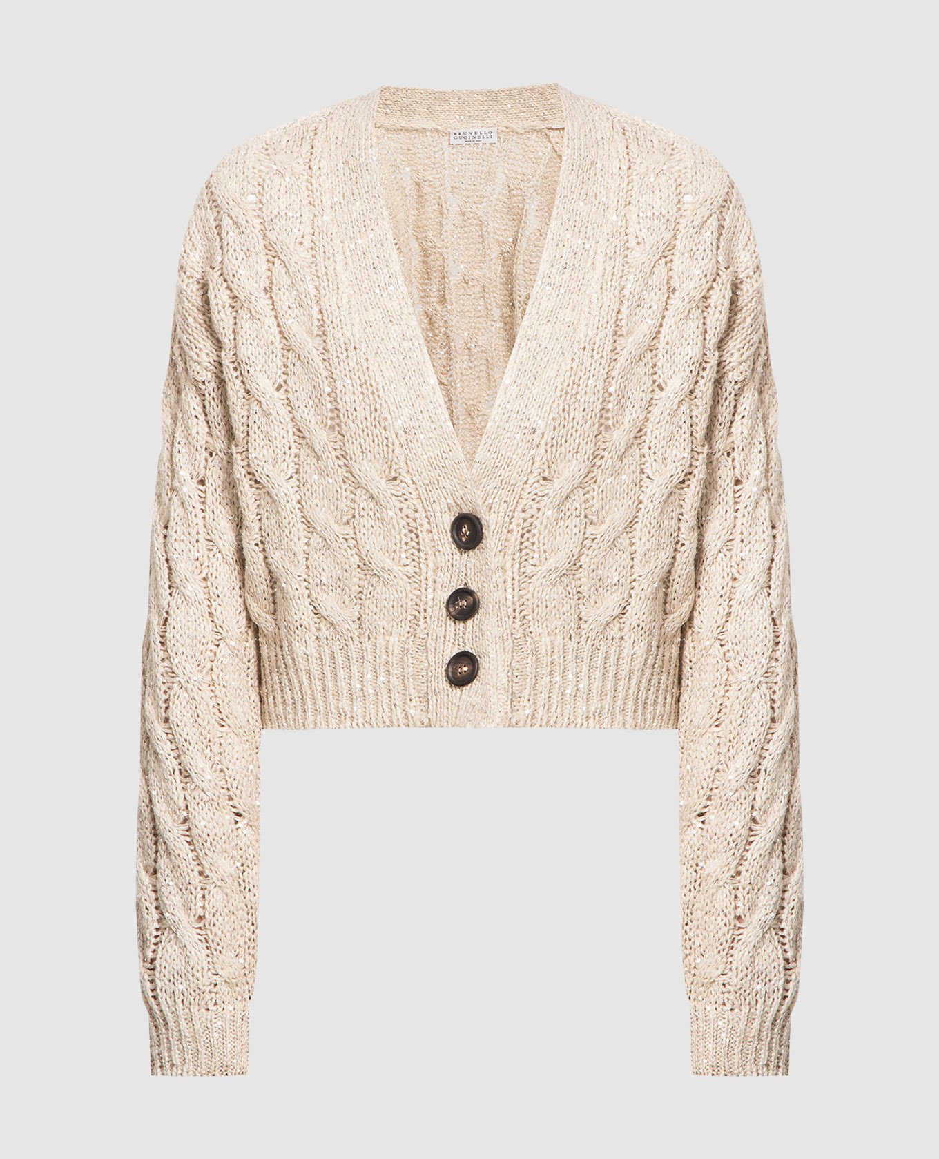 

Beige cardigan with sequins Brunello Cucinelli