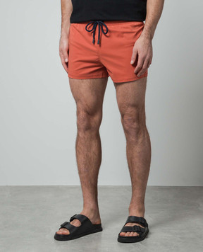 Vilebrequin Brown logo swim shorts MANH9E00