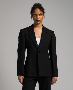 Bottega Veneta Black jacket with cuffs 759699VKPH0