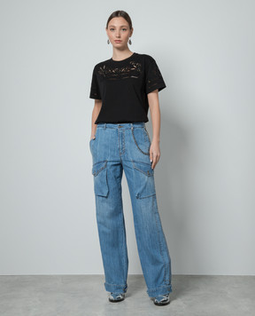 Ermanno Scervino Blue jeans with logo patch D447P314FRQ