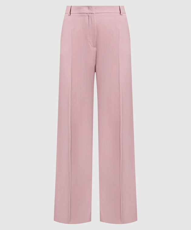 パンツ MAX MARA LIGHT PINK WOOL VISIVO PALAZZO PANT Max Mara Weekend - VISIVO pink wool pants VISIVO - shop with