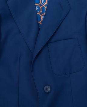 Stefano Ricci Children's blue wool jacket Y1RF376R0PW808