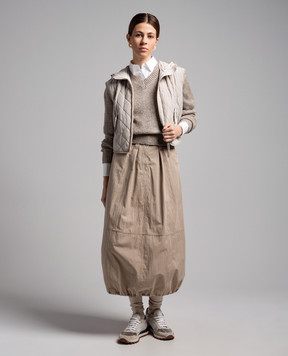 Brunello Cucinelli Beige pullover with lurex MLE727602