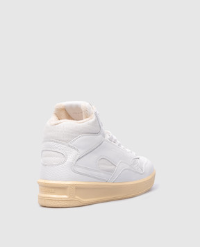 Jil Sander White combination high-tops with embossed logo J15WS0007P4869