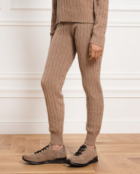 Peserico Tan textured joggers S94043F0709095