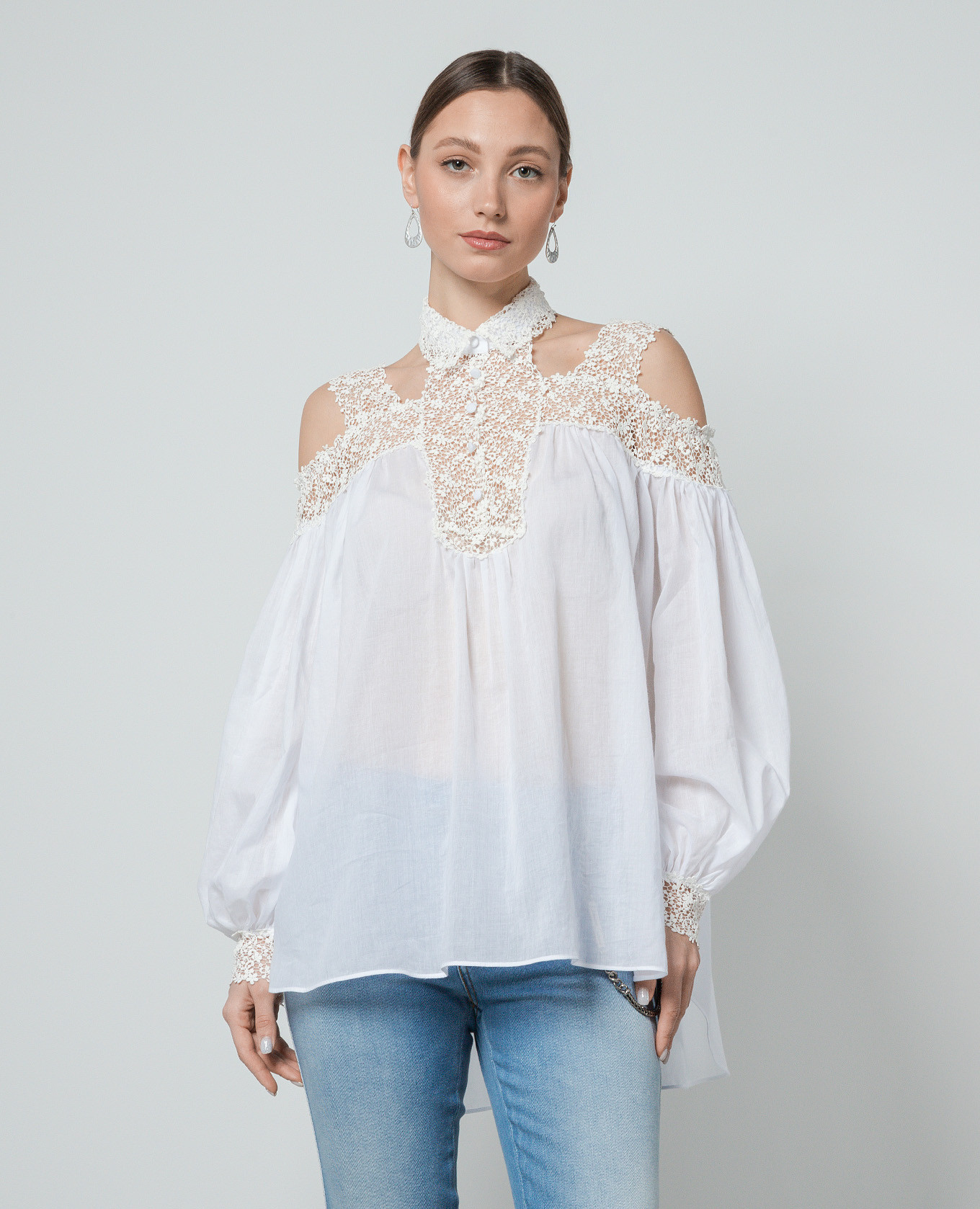 

White blouse with lace Ermanno Scervino