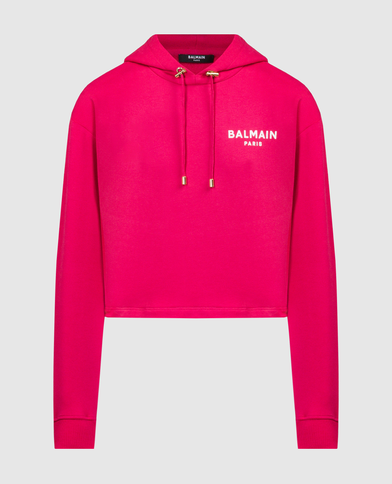 

Pink hoodie with textured logo Balmain