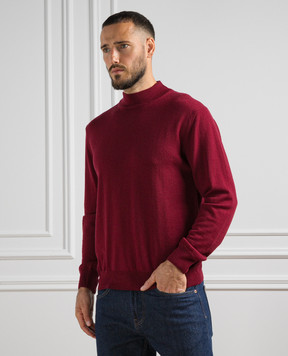 Cashmere&Whiskey Burgundy jumper made of wool 97397