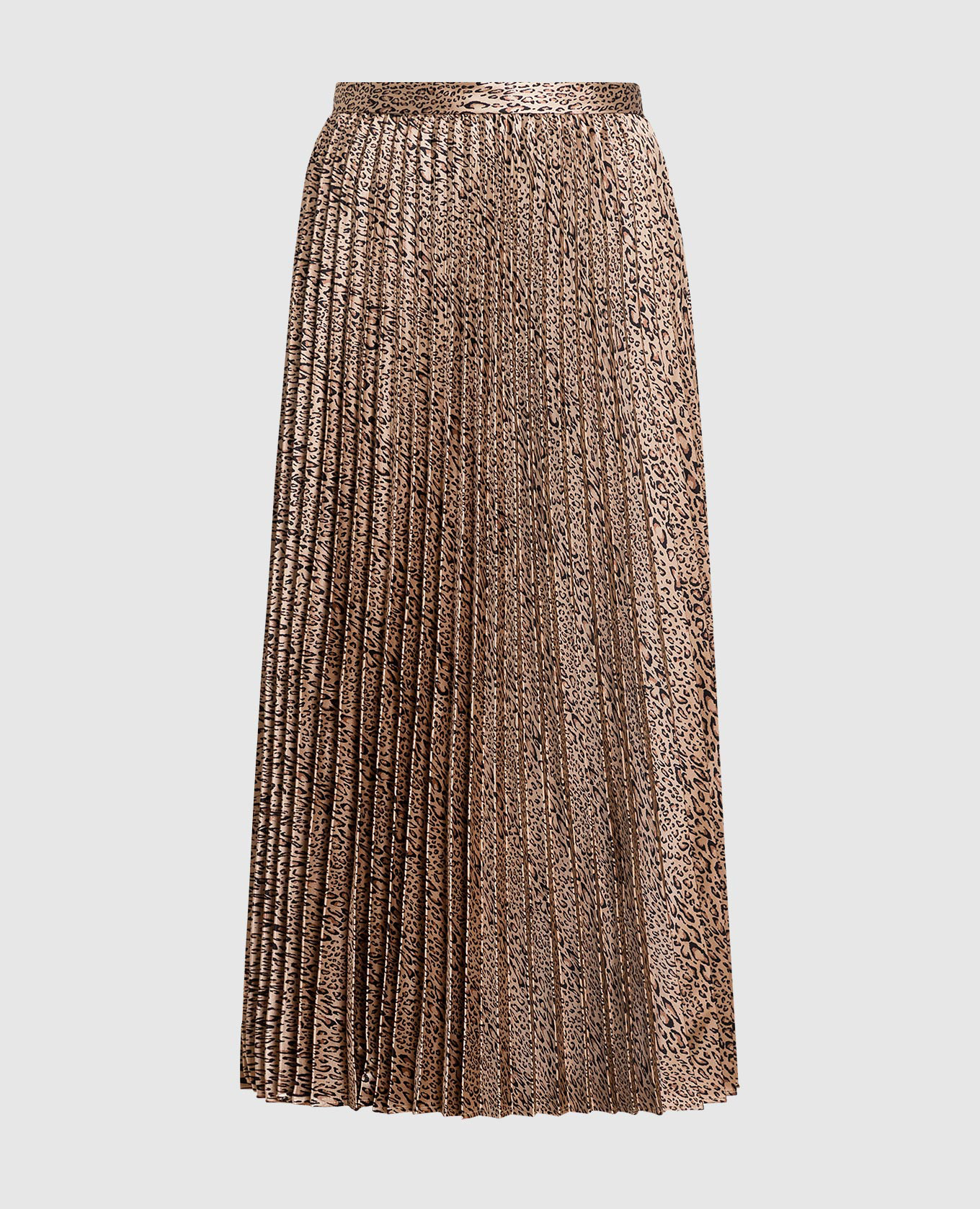 

Beige leopard print pleated skirt Twinset