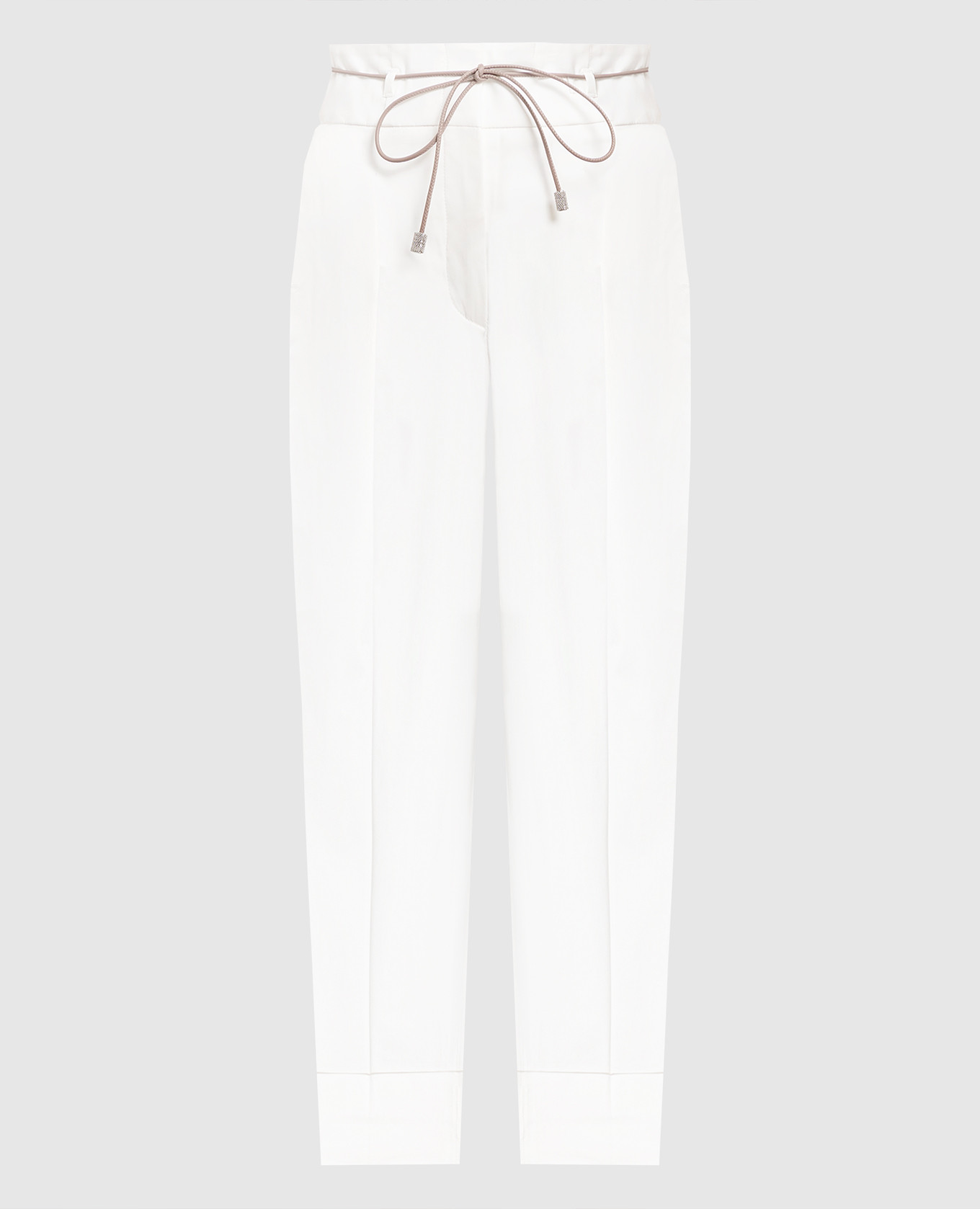 

White pants with a high fit Peserico