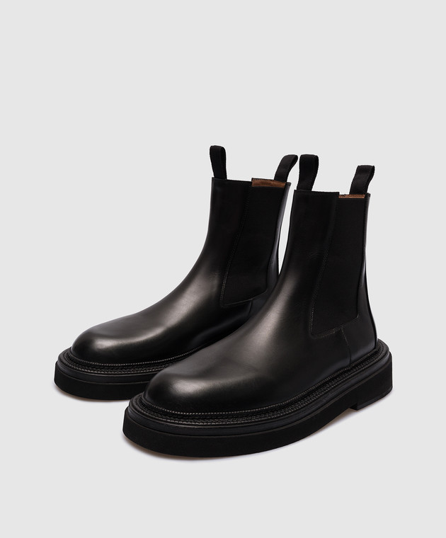 Marsell - Pollicione Black Leather Chelsea Boots MM4311118  display picture 3