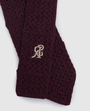 Stefano Ricci Children's burgundy cashmere tie YCRMTSR2600