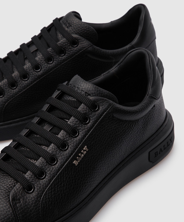 【23AW NEW】BALLY_men / MIKY スニーカー / BLACK Bally - Miky Black Leather Logo Sneakers MSK074VT002 - shop