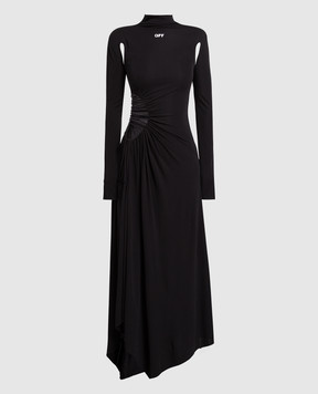 Off-White Black logo maxi dress OWDB320C99JER001