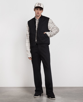 Palm Angels Black Sartorial Logo Vest PMEA250E23FAB001