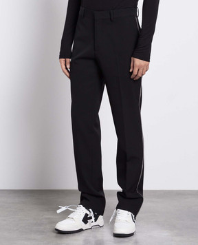 Off-White Black pants made of wool OMCO023F23FAB001