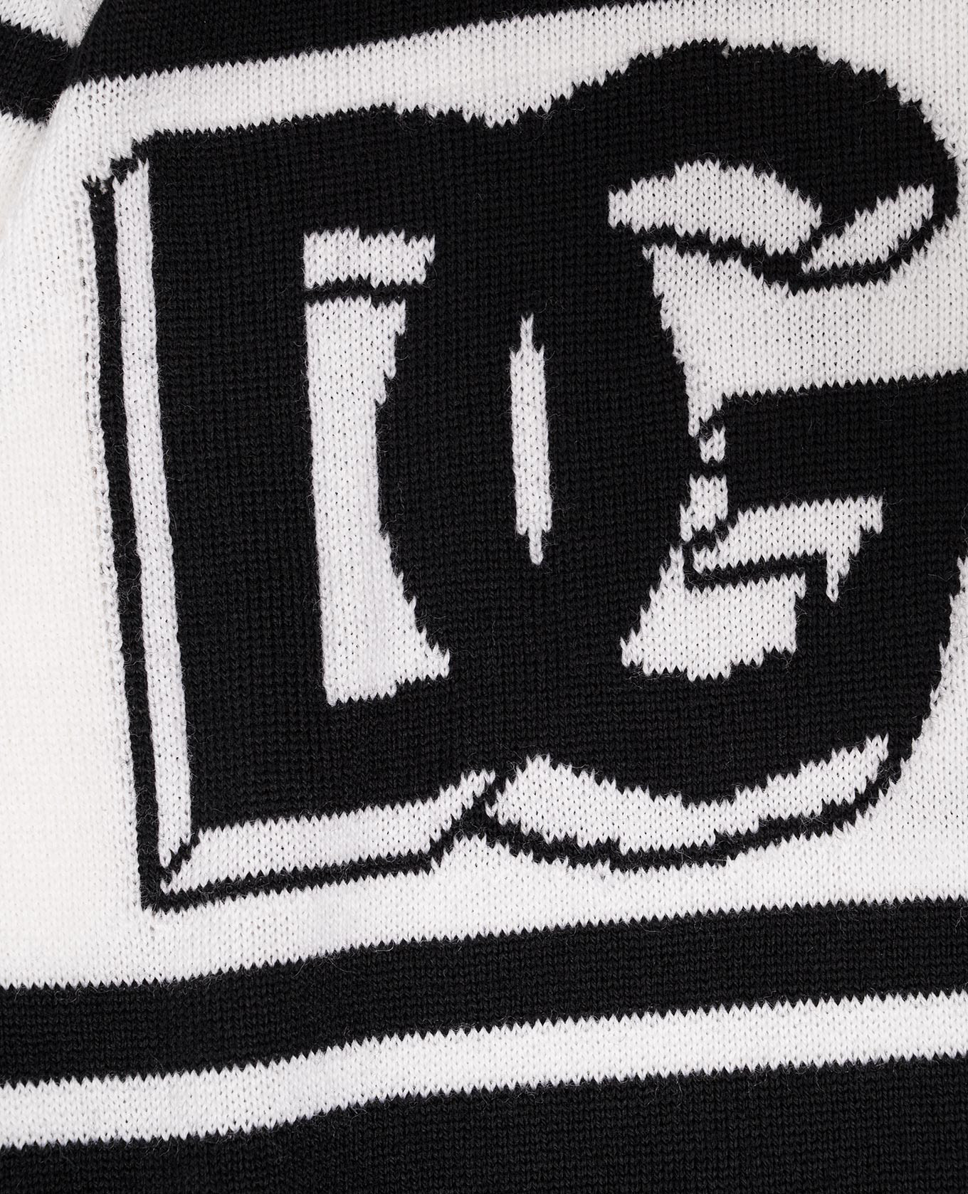 Black wool sweater with logo pattern Dolce&Gabbana 3