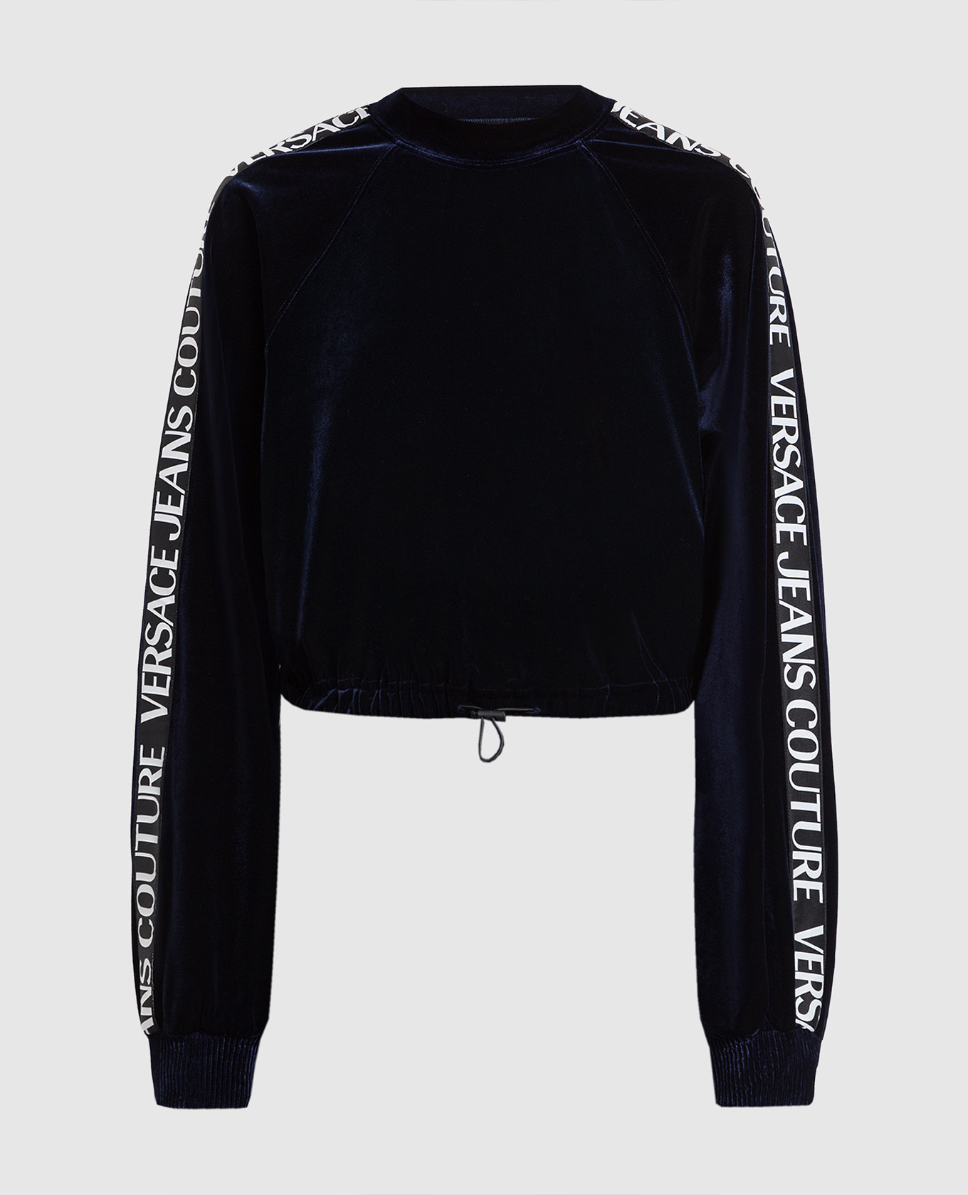 

Blue cropped sweatshirt with logo Versace Jeans Couture, Синий