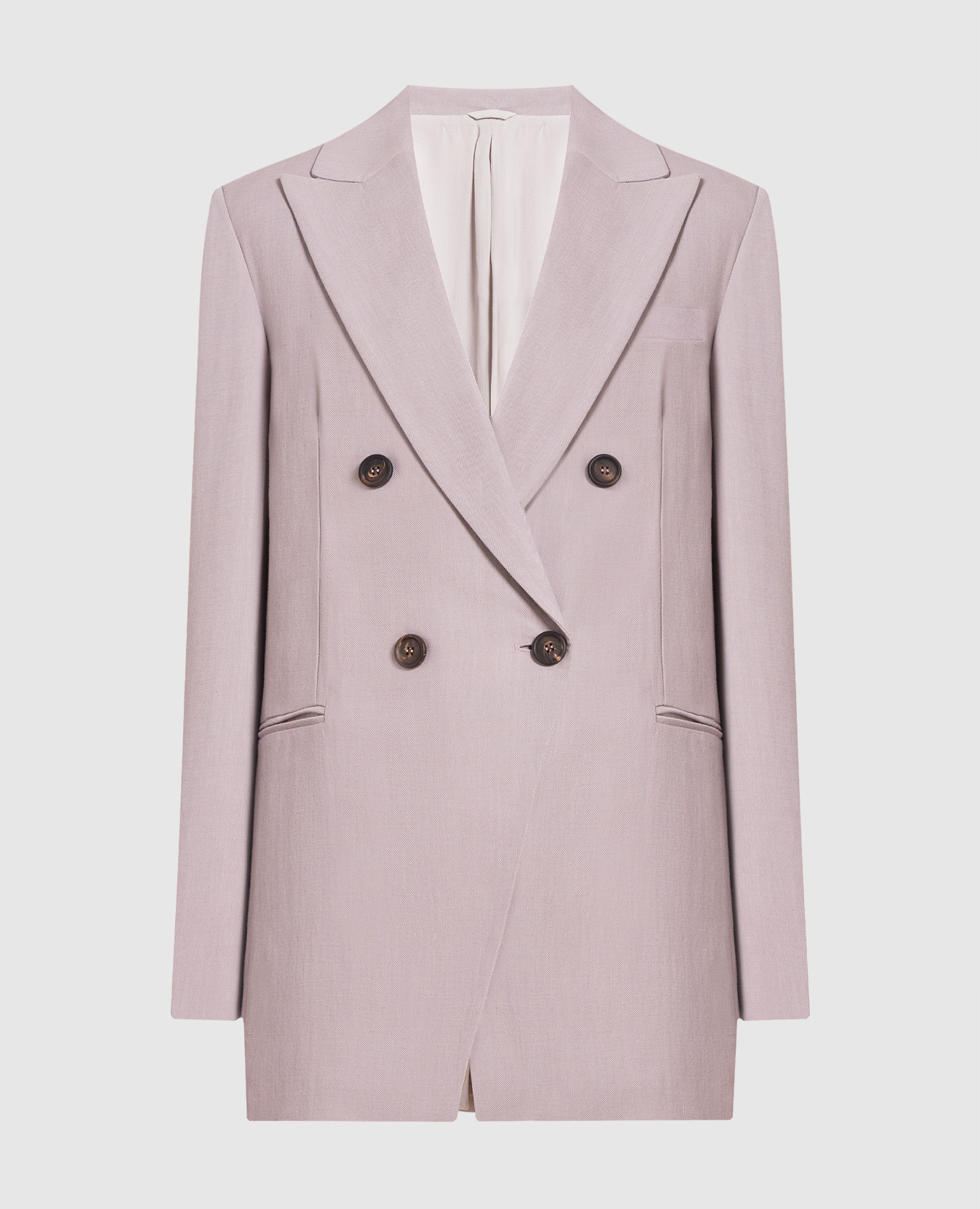 Purple double-breasted jacket brunello cucinelli