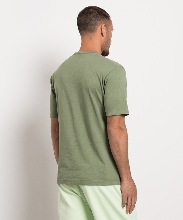 Stone Island - T-shirt verde con logo ricamato 781521580