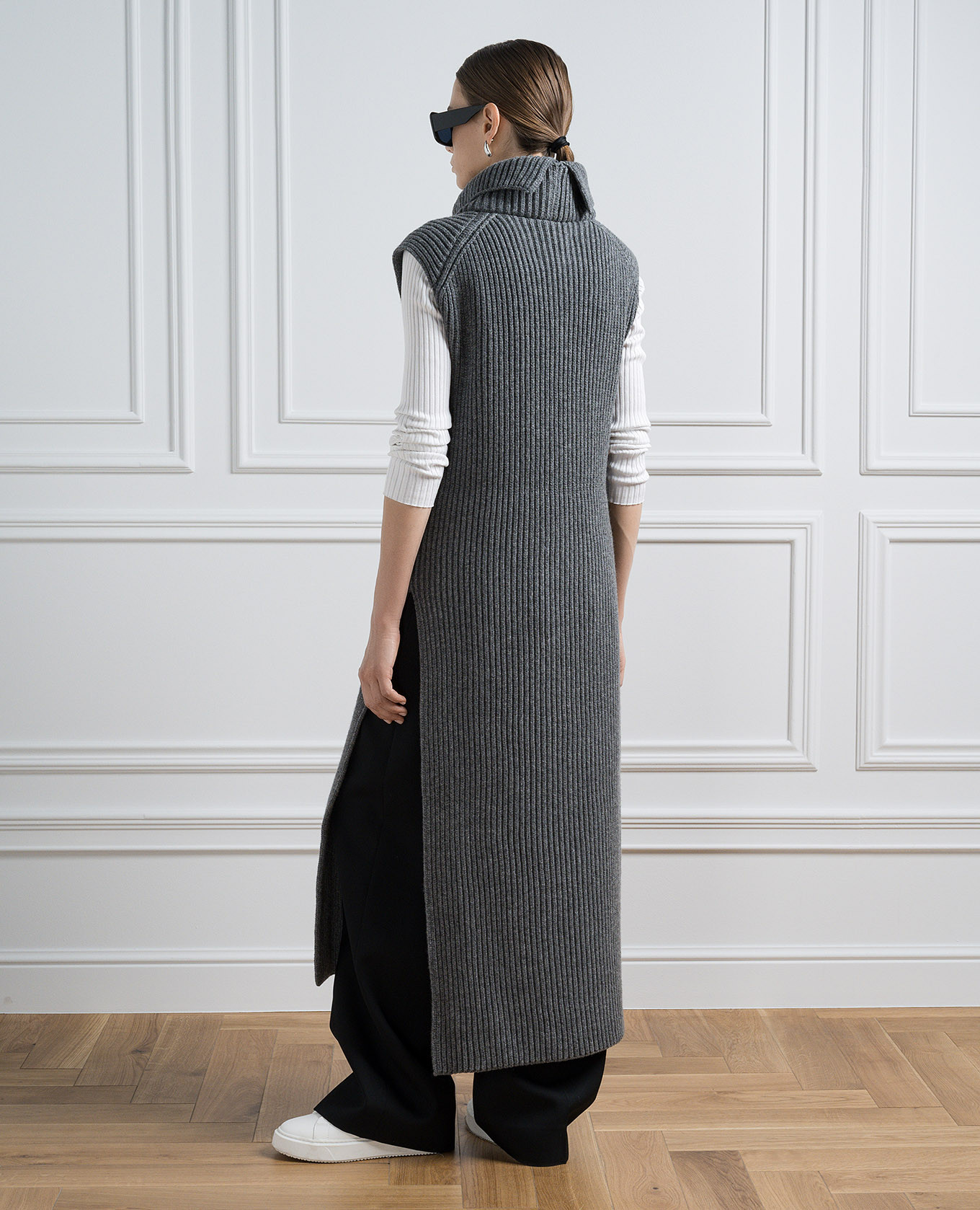 Gray dress made of wool with a scar Jil Sander 4