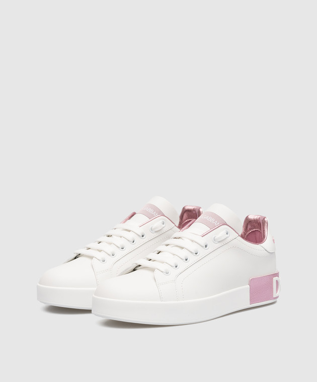 Dolce&Gabbana - Portofino white leather sneakers CK1544AX615