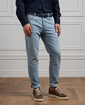 Brunello Cucinelli Blue jeans with a distressed effect M0Z37D3210
