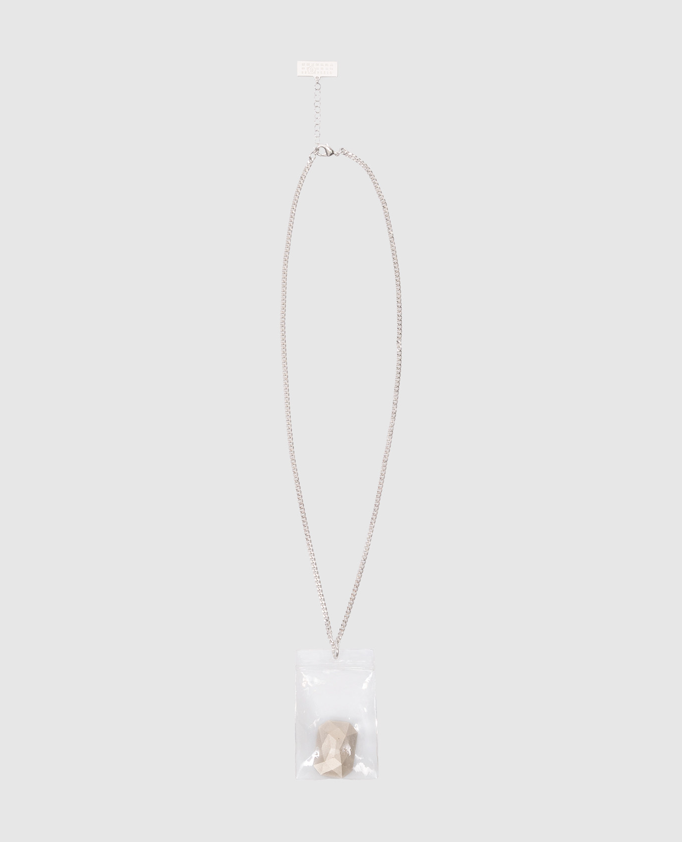 

Silver chain with Stone in Plastic Bag pendant Maison Margiela MM6, Серебристый