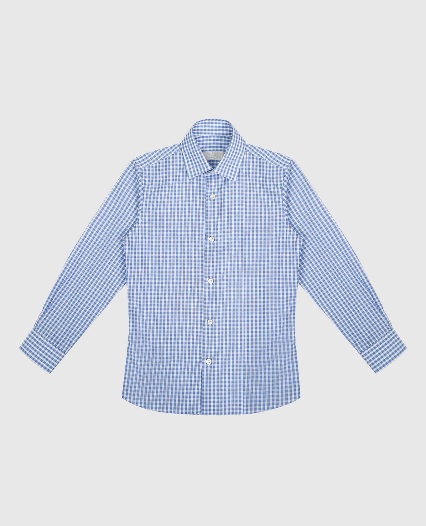 

Children's blue checked shirt Stefano Ricci, Light blue