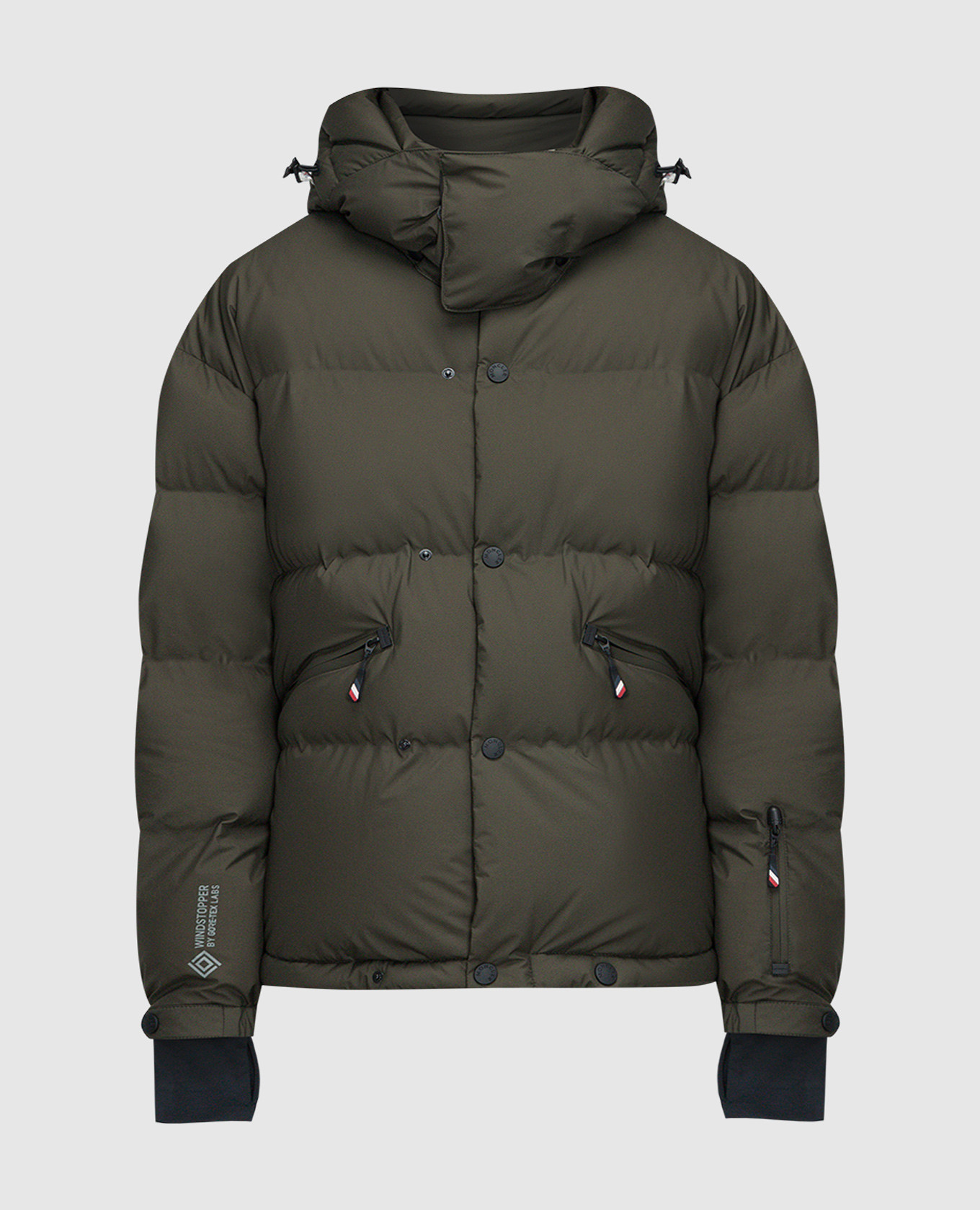 Coraia green logo ski down jacket moncler grenoble