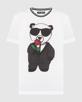 Dolce&Gabbana White t-shirt with a print G8JS9THH7HT