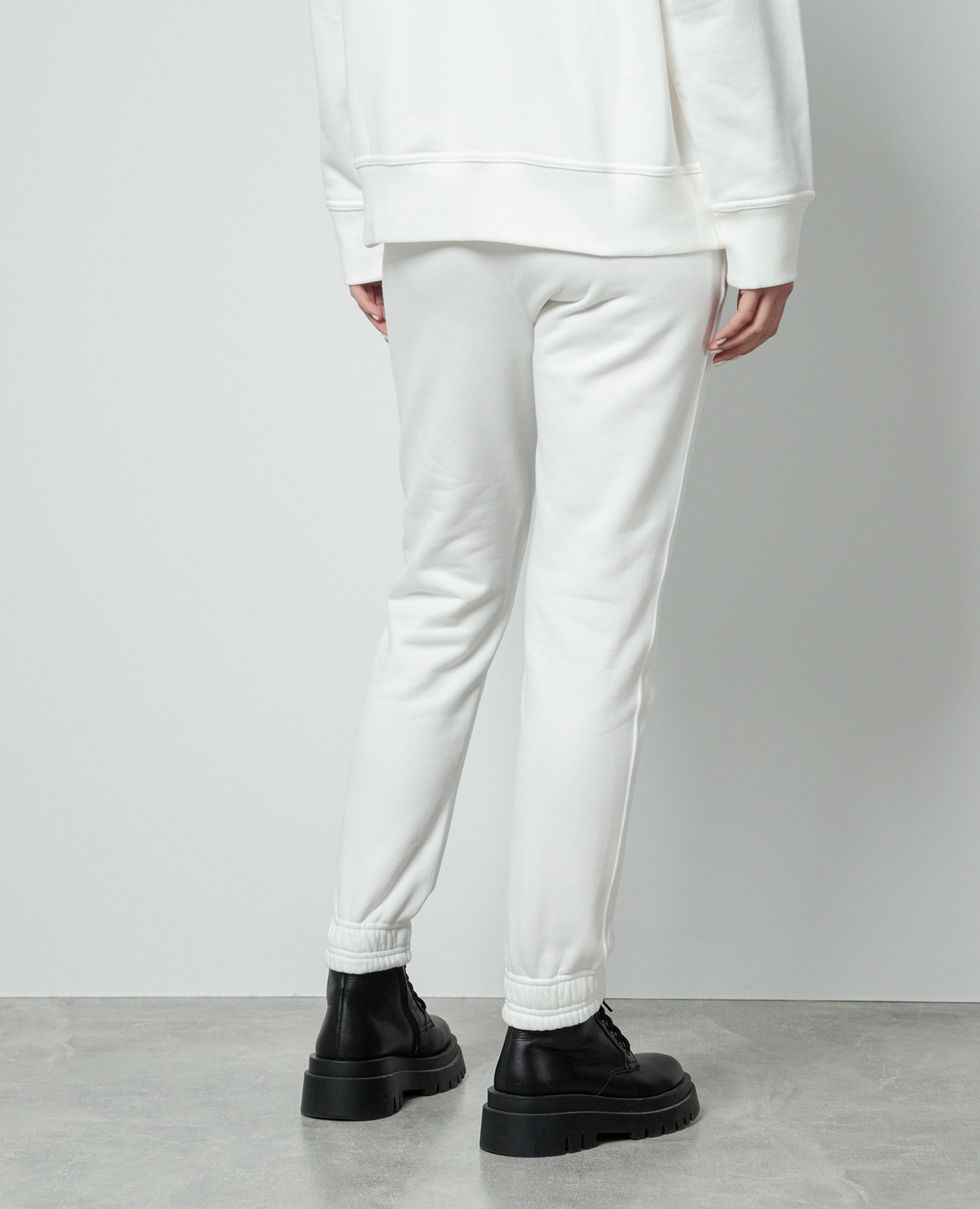 

White joggers with logo embroidery Ermanno Scervino