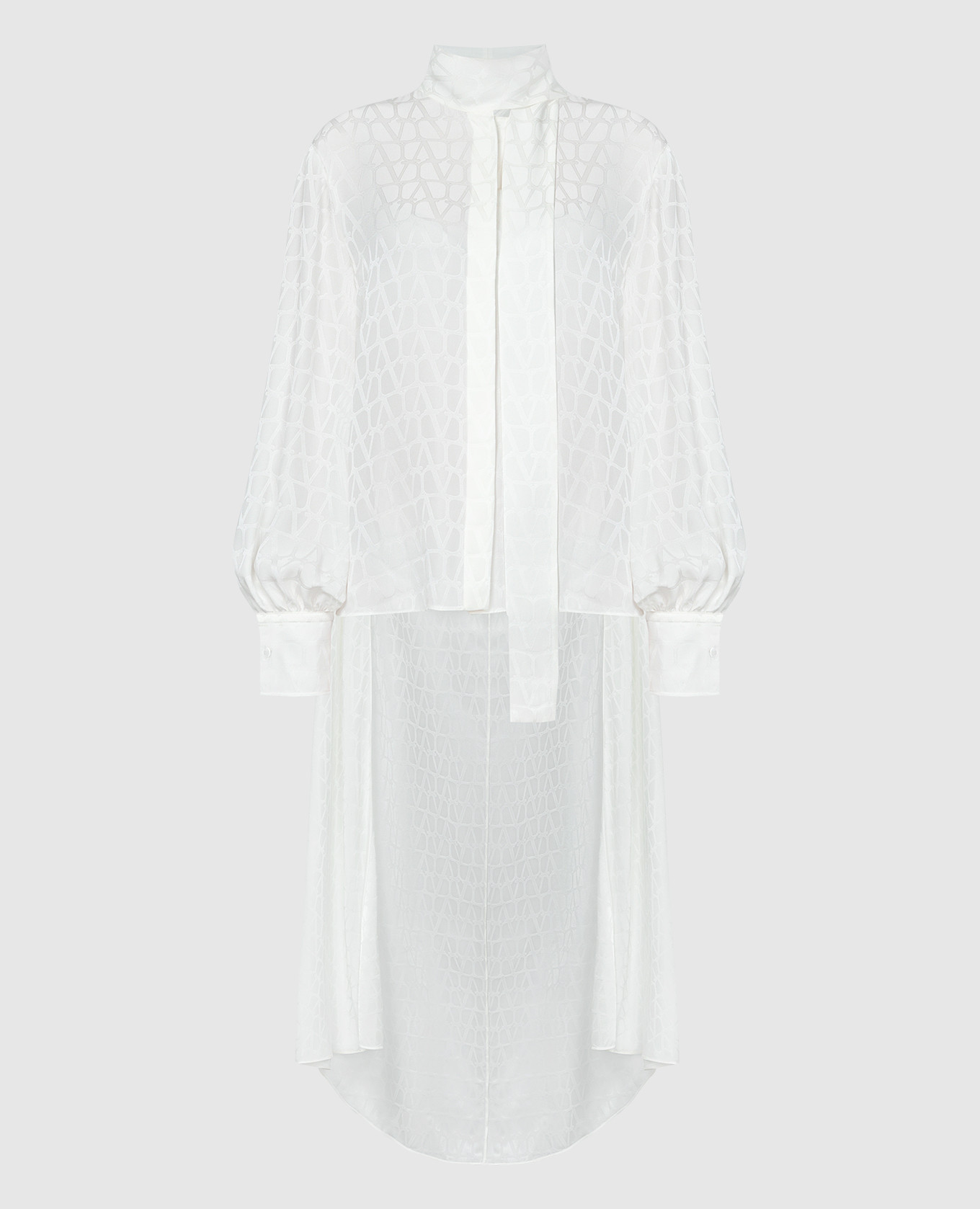 

White asymmetric blouse made of Toile Iconographe silk Valentino, Белый