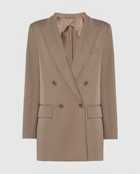 Max Mara LEVICO brown double-breasted wool jacket LEVICO