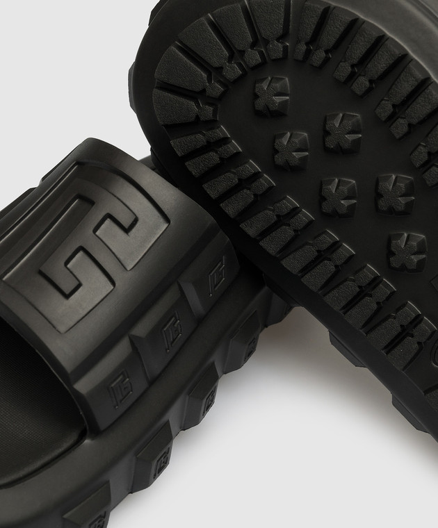Balmain - Black Ari monogram sliders AN1UL868KEVA - shop with Greece ...
