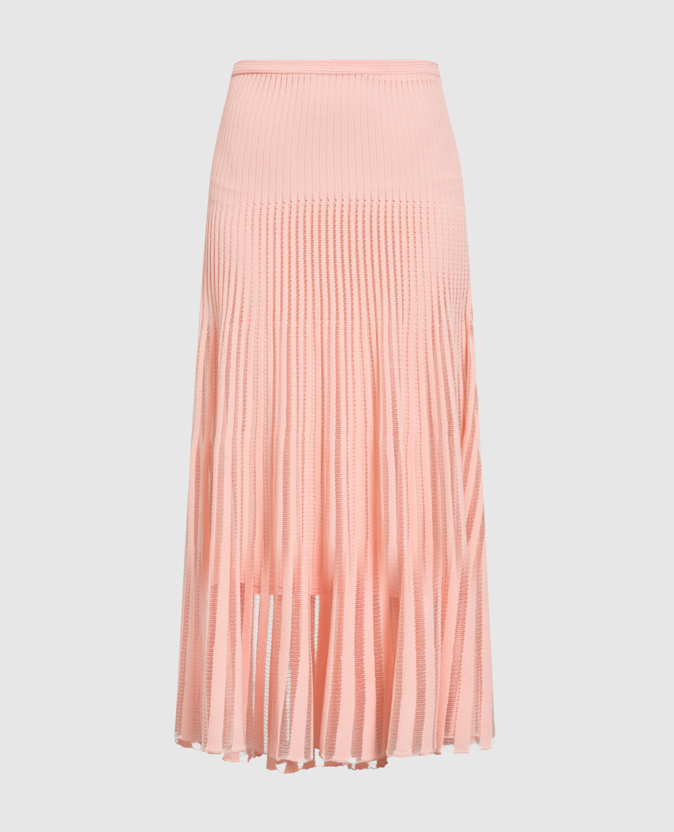 Pink midi skirt with translucent inserts Fendi
