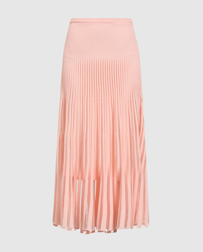 Fendi Pink midi skirt with translucent inserts FZQ657AJFH