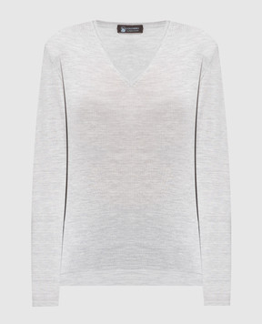 COLOMBO Gray melange cashmere and silk pullover MA04303256JA