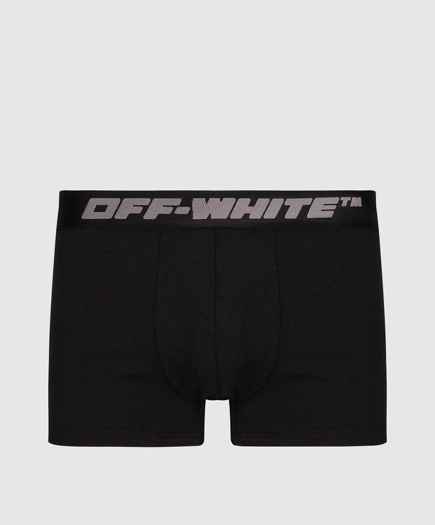 Off White Black boxer briefs with a logo pattern OMUH004S23FAB003 buy with European delivery at Symbol