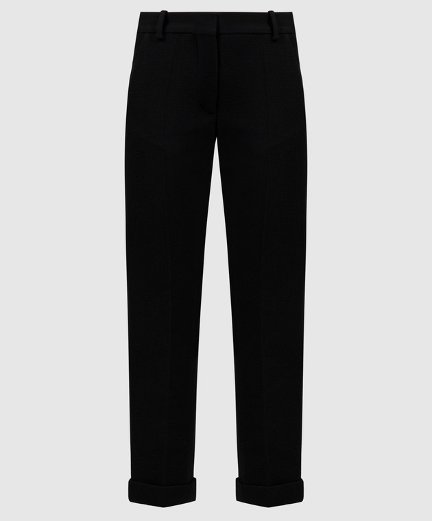 パンツ BALMAIN Woman Pants Black BF0PM010WB86 0PA Balmain - Black pants made of wool BF0PM010WB86 - shop with